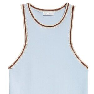 A.L.C. A. L.C. Nelly Contrast Tank in Soft Blue